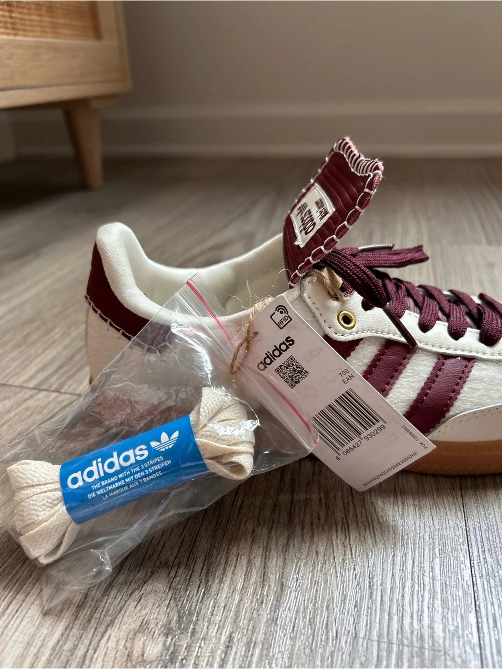 adidas Samba x Wales Bonner White Burgundy